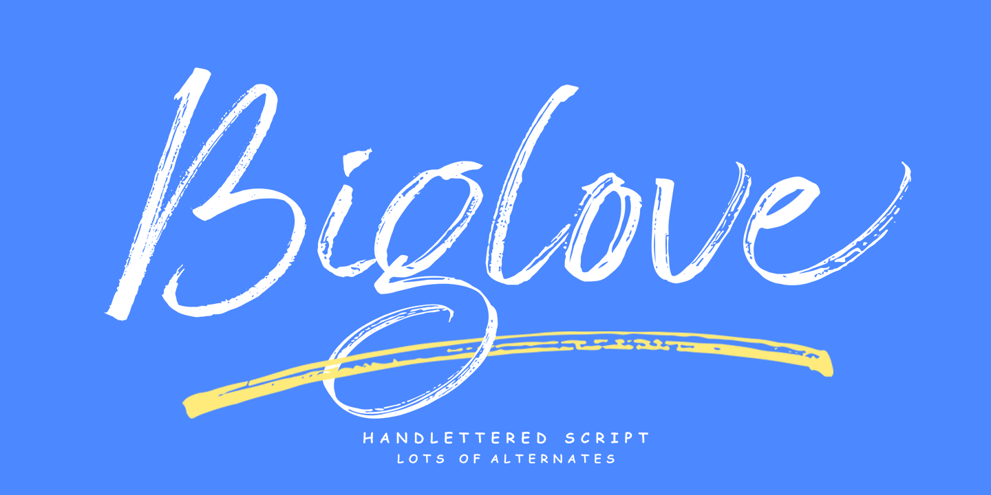 Biglove Font preview